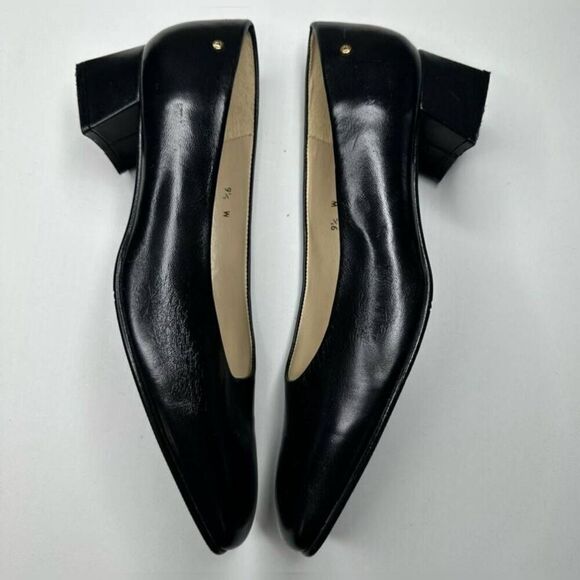 Etienne Aigner Sarah Black Block Heels size 5.5 - Picture 3 of 9